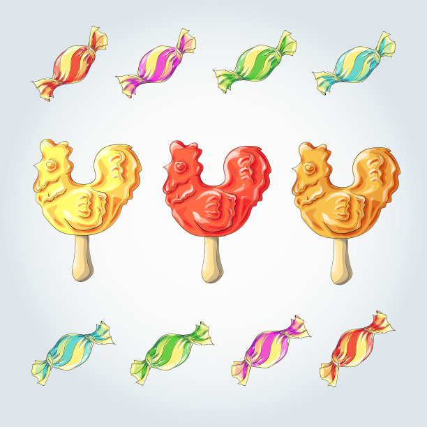糖果焦糖棒棒棒糖公鸡图片下载