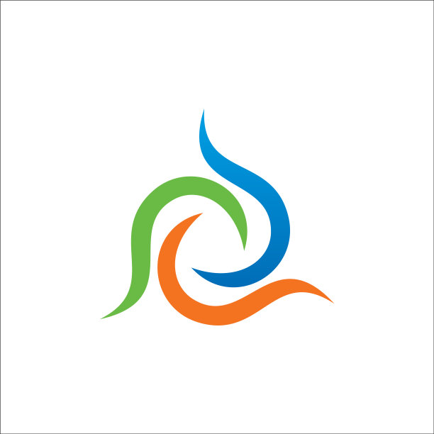 彩色圆形抽象Logo图片下载