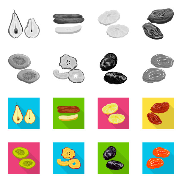 设计食品及生食标志套装食品图片下载