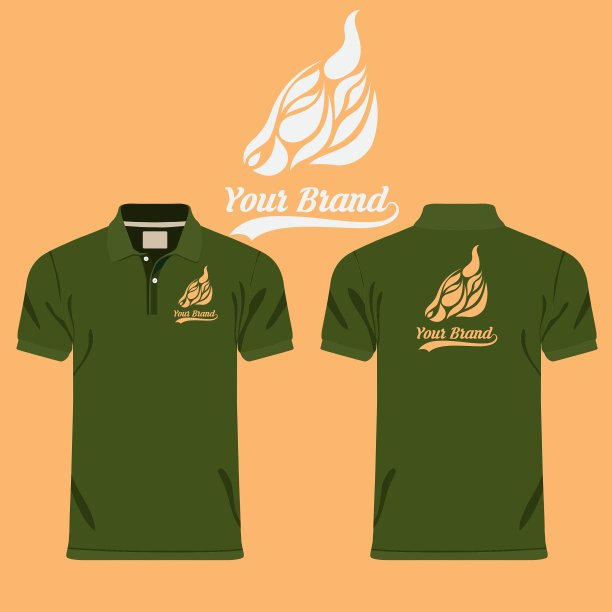 衣领衬衫设计模板图片下载