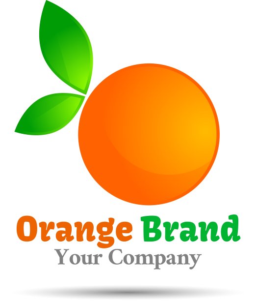 橙色标志设计模板为您的业务图片下载