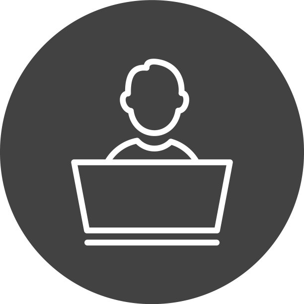 在笔记本电脑上工作图标图片下载