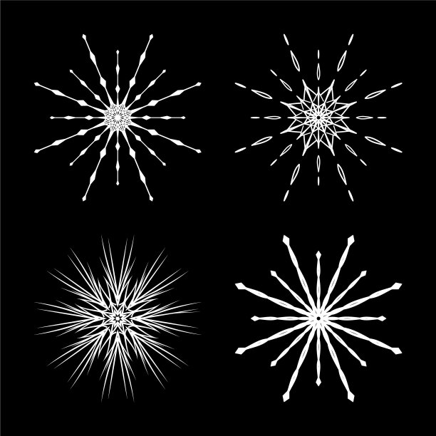 雪花设计为圣诞节设定大纲图片下载