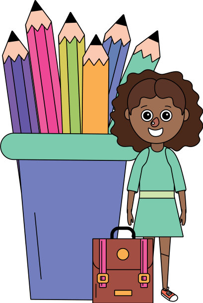 学校教育女孩卡通图片下载