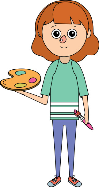 学校教育女孩卡通图片下载