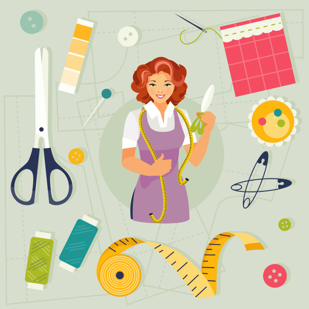 裁缝和缝纫配件图片下载
