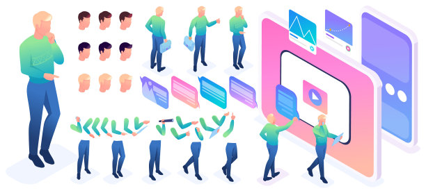 创建字符的等距构造函数图片下载