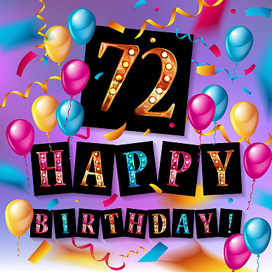 72岁生日设计图片下载