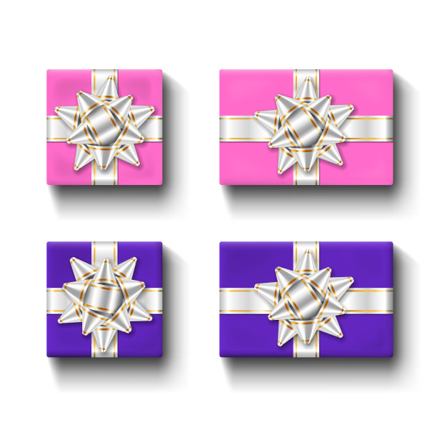 礼品盒俯视图独立设置模板图片下载