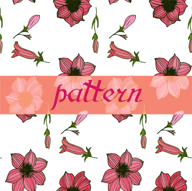 无缝花卉图案与花图片下载