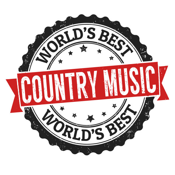 乡村音乐标志或邮票图片下载