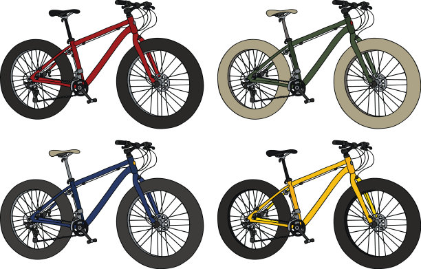 四色fatbikes图片下载