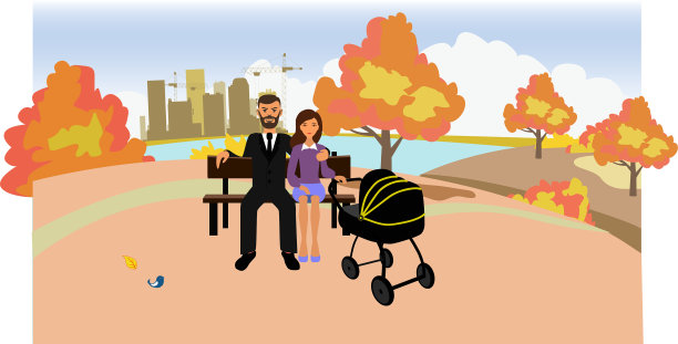 公园和家人图片下载