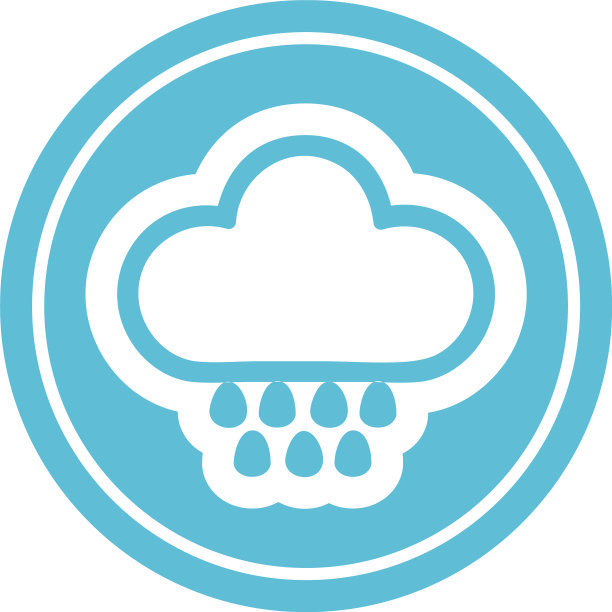 雨云圆形图标图片下载
