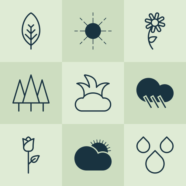 自然图标集收集的阳光天气图片下载