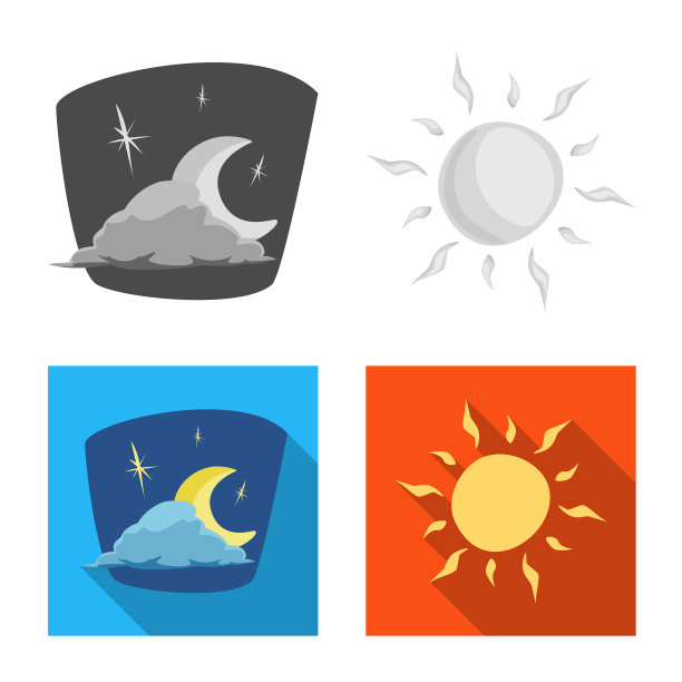 天气和气候符号的设计图片下载