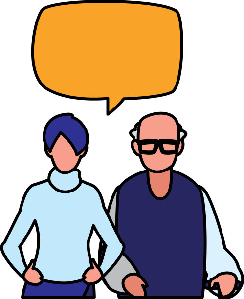 可爱的爷爷和女儿聊天图片下载