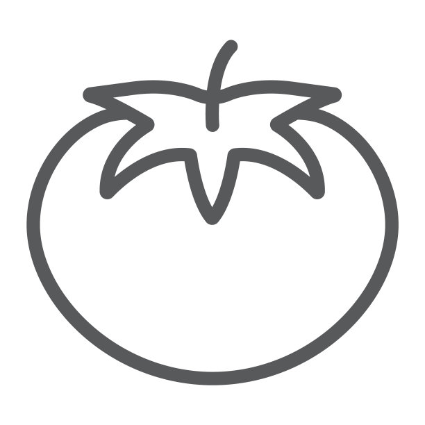 番茄线图标蔬菜和饮食图片下载