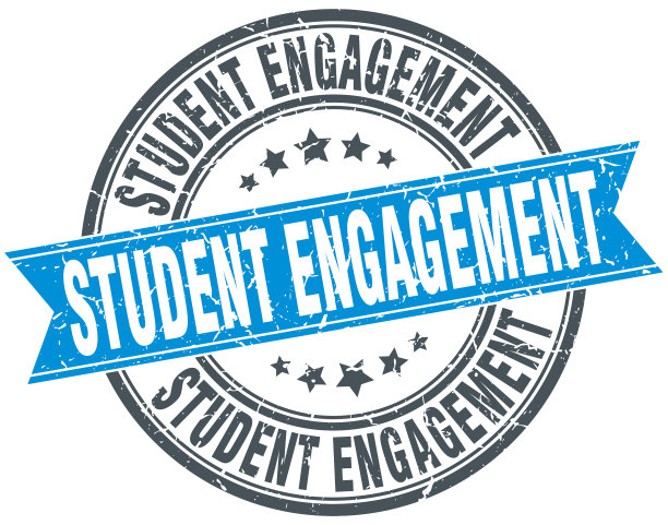 学生参与轮grunge丝带邮票图片下载