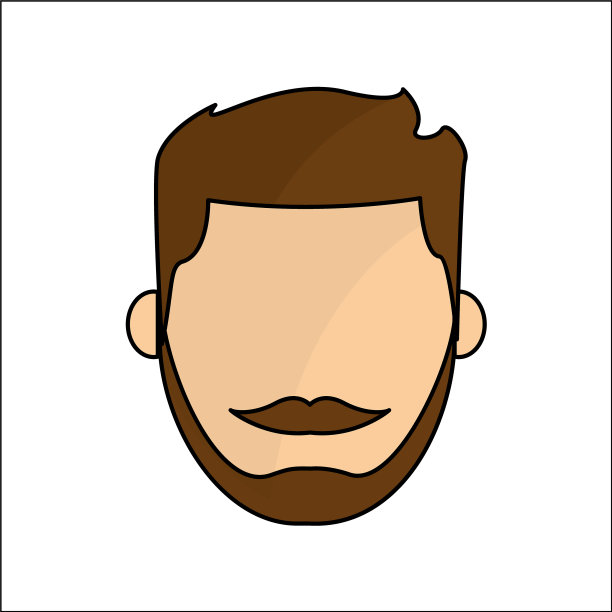 人们的头像脸与胡子的男人图标图片下载