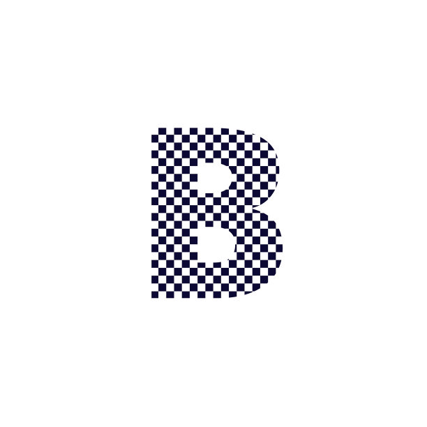 方格图案标志字母b图片下载