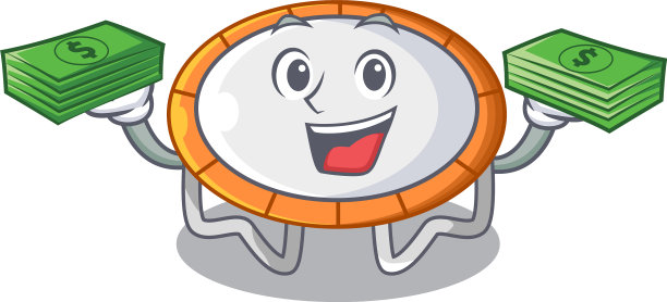 用钱做蹦床图标图片下载