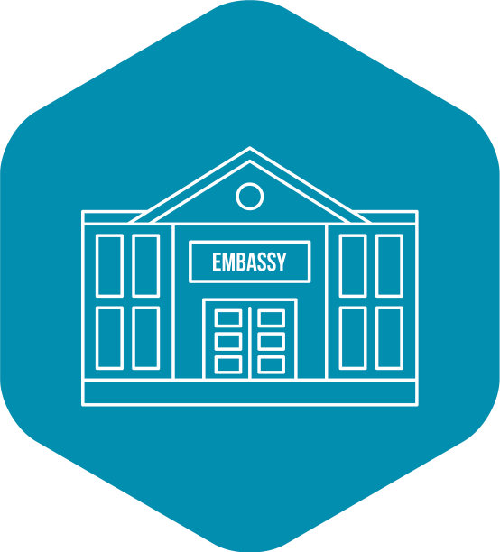 大使馆图标轮廓风格图片下载