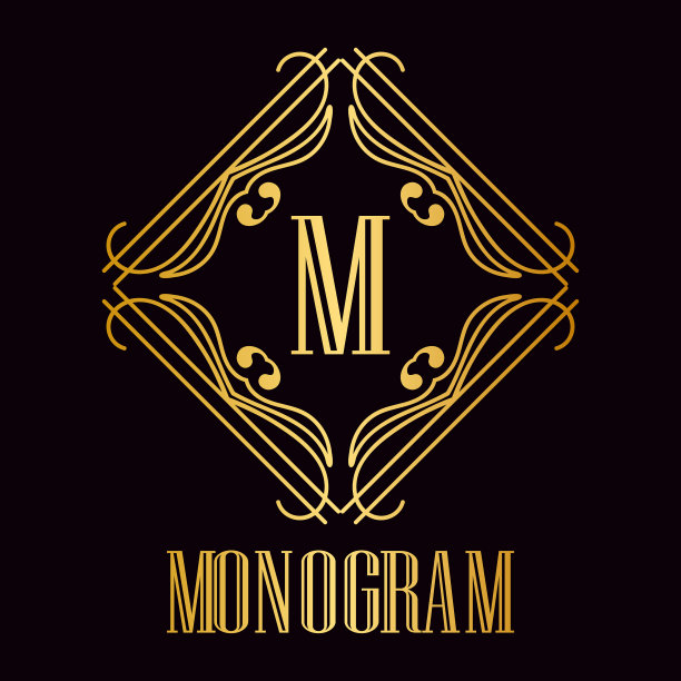 古董装饰字母组合图片下载