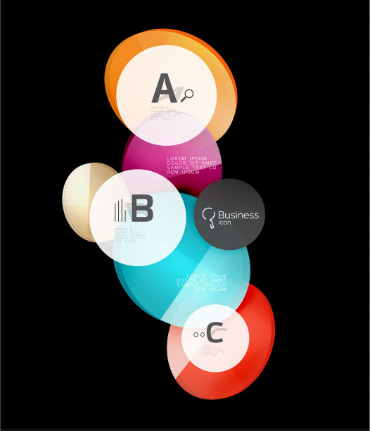 光滑的玻璃在黑色上圈出气泡图片下载