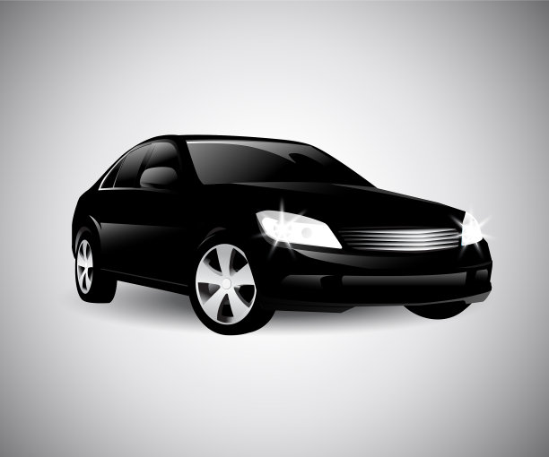 黑色车侧剪影图片下载