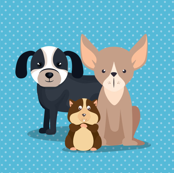 可爱的吉祥物宠物商店图标图片下载