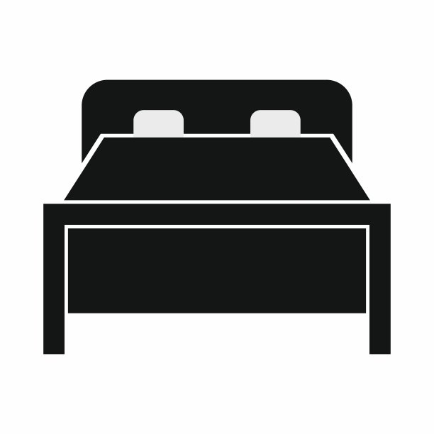 双人床图标样式简单图片下载