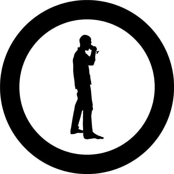 男人喝葡萄酒从玻璃图标黑色的颜色图片下载