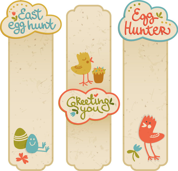 复活节快乐卡通横幅图片下载