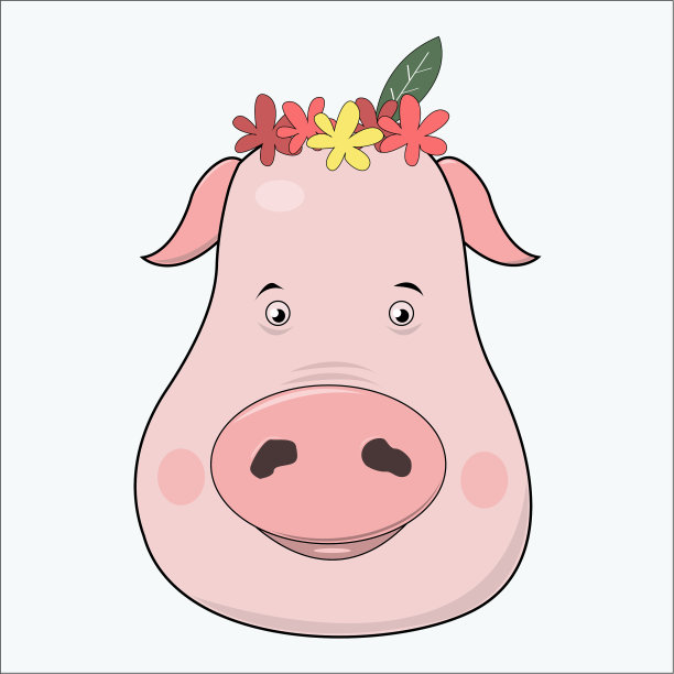 可爱的卡通猪图片下载
