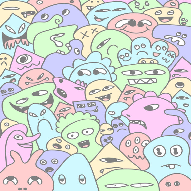 怪物图案背景图片下载