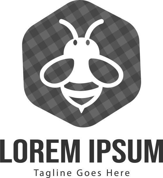 蜜蜂标志模板设计简约的蜜蜂标志用图片下载