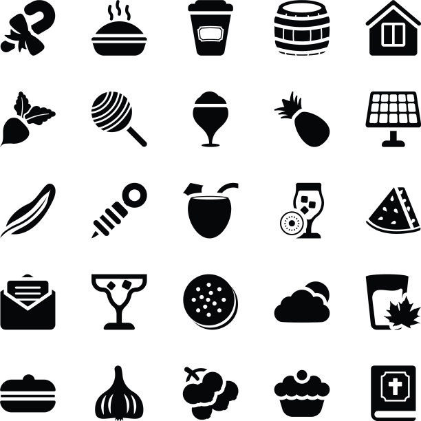 食物和礼物图标包图片下载