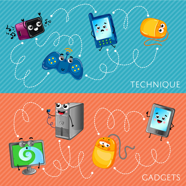 有趣的电脑小玩意横幅集图片下载