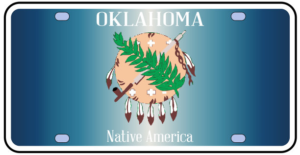 俄克拉何马州车牌旗图片下载