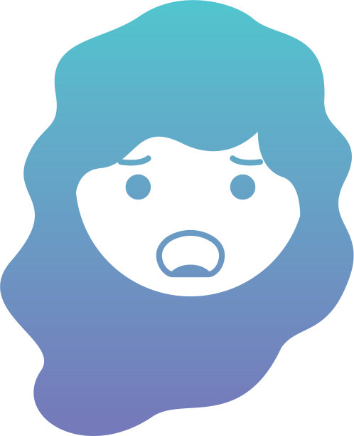 卡通女人愤怒的头卡哇伊性格图片下载