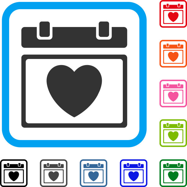 可爱的日历页框图标图片下载