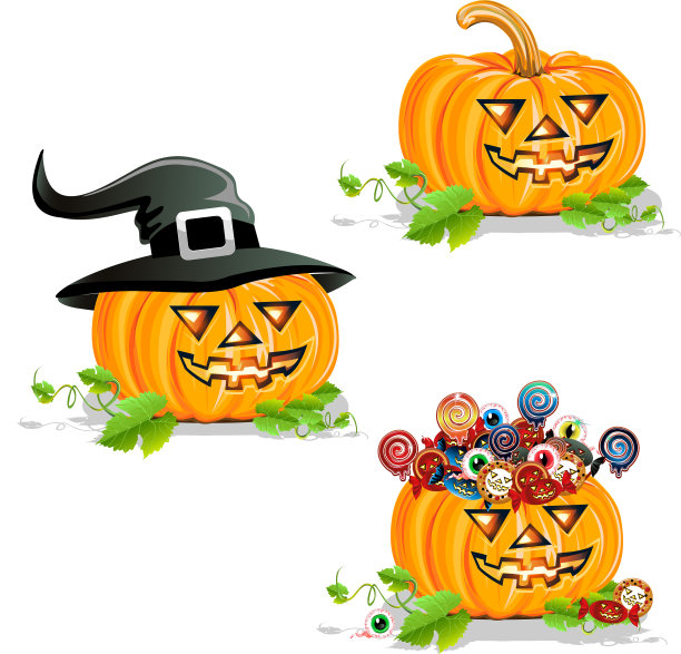 万圣节南瓜套图片下载