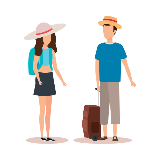 两个旅行者的设计图片下载