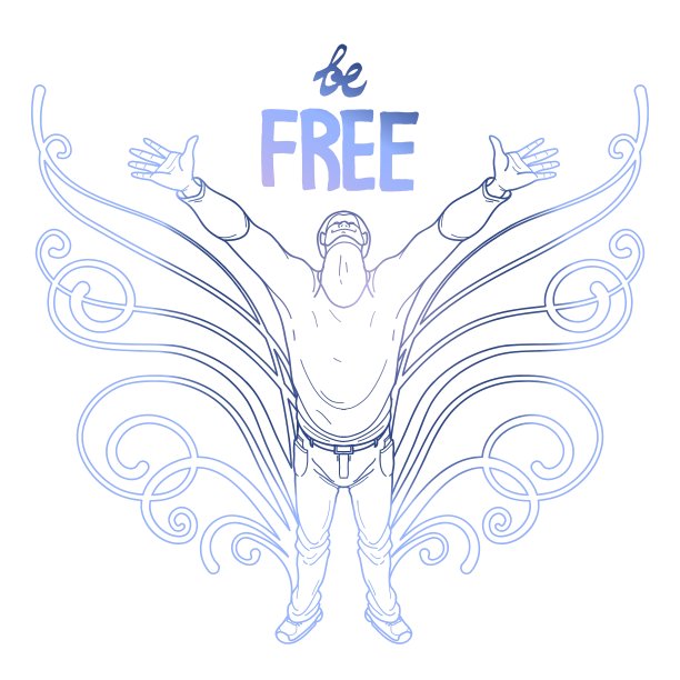 有幻想蝴蝶翅膀的形象男人图片下载