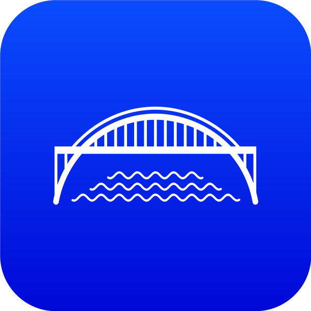 海港大桥蓝色标志图片下载