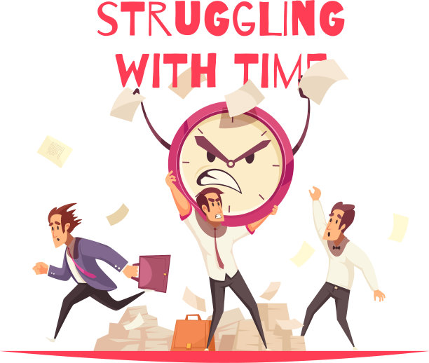 挣扎与时间的设计概念图片下载