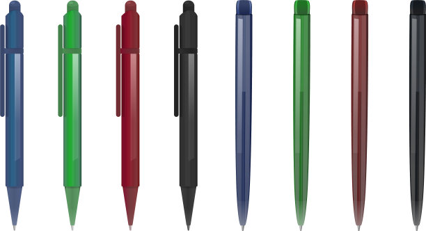 一套两种不同颜色的钢笔图片下载