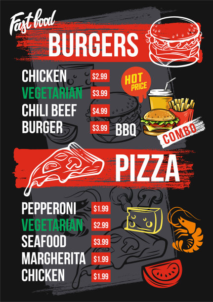 快餐菜单图片下载