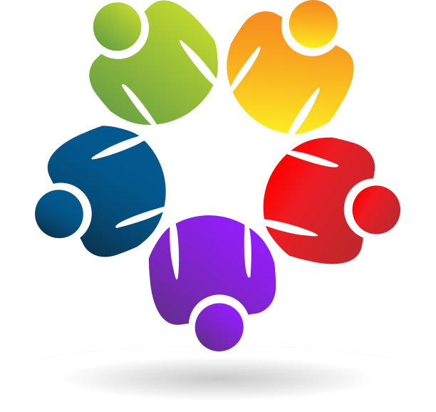 团队合作的人一起工作标志图片下载